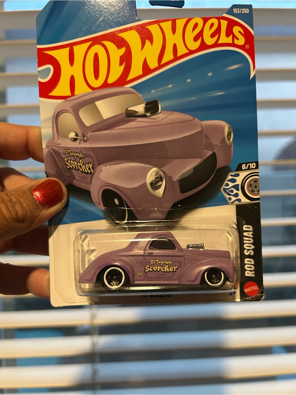 Hot Wheels 2026 Rod Squad #153 '41 Willys Matte Lavender EL SEGUNDO SCORCHER